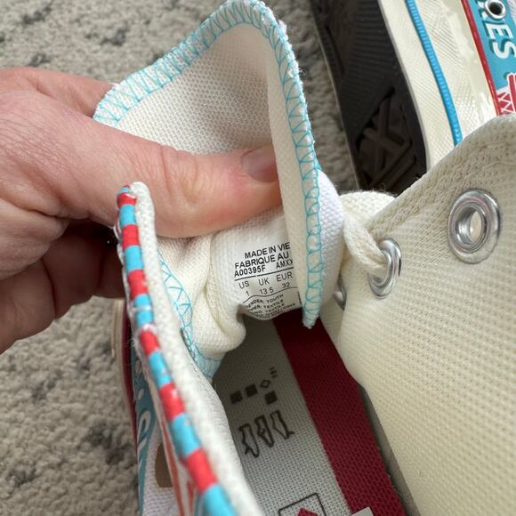 New Converse Chuck 70 Hi Frozen Treats Shoes Ice Cream Blue Red Youth 1Y - Picture 11 of 11